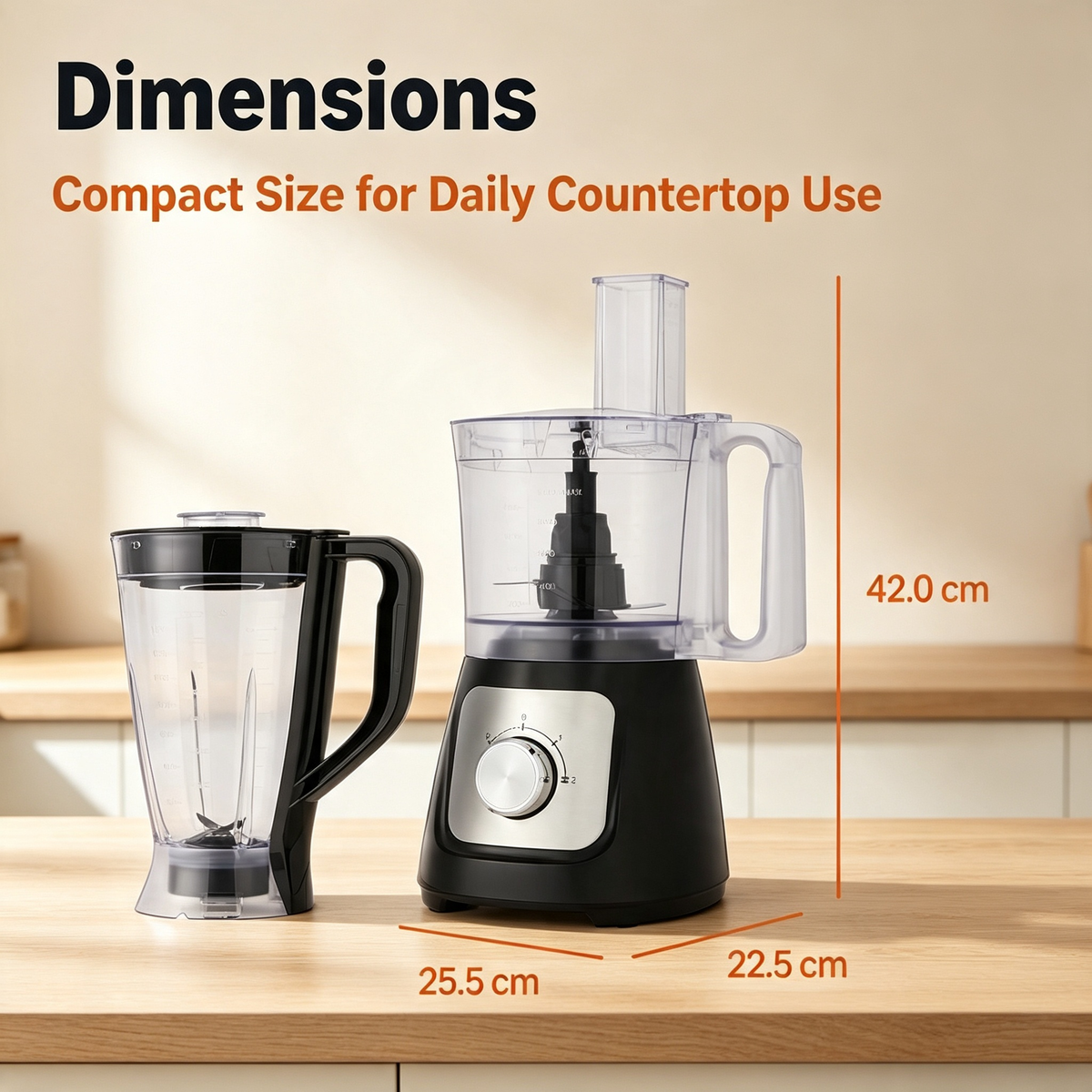 Multifunctional Food Processor And Blender Combo For Kitchen Food Prep