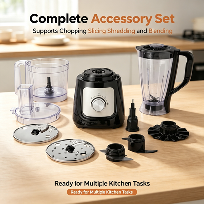 Multifunctional Food Processor And Blender Combo For Kitchen Food Prep