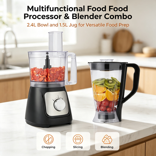 Multifunctional Food Processor And Blender Combo For Kitchen Food Prep