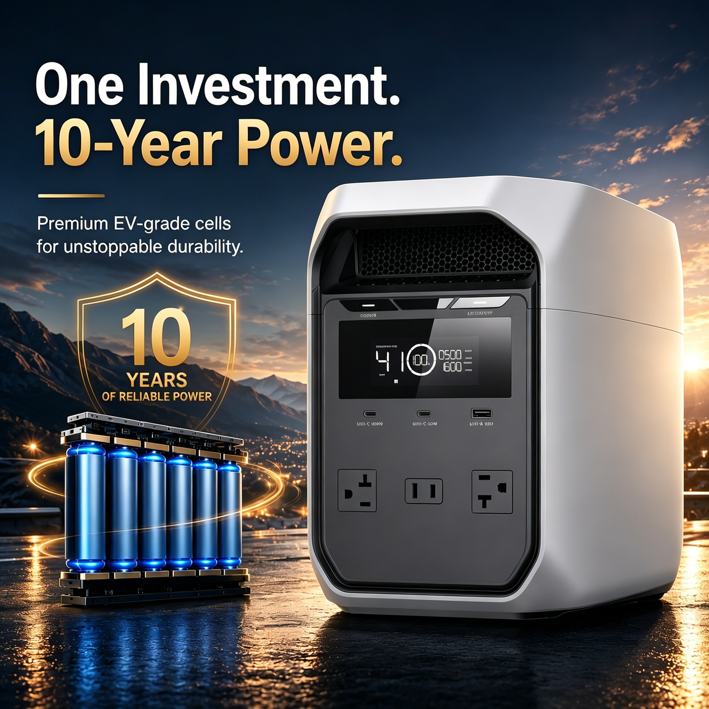 Large Capacity + Fast Charging = Endless Power, Anywhere, Anytime